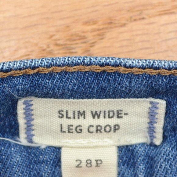 Madewell Slim Wide-Leg Crop Jeans Womens 28P - Picture 3 of 6